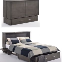 Murphy Cabinet Bed Floor Model Sale, NEW MATTRESS 