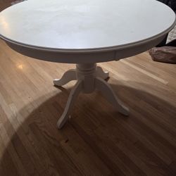 Kitchen Round Table White Easy To Move