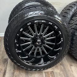 NEW 22x12 new style tis wheels wrapped in 35x12.50r22 tires.They are 8 lug 8x180 bolt pattern