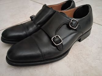 Zara Black Leather Dress Shoes