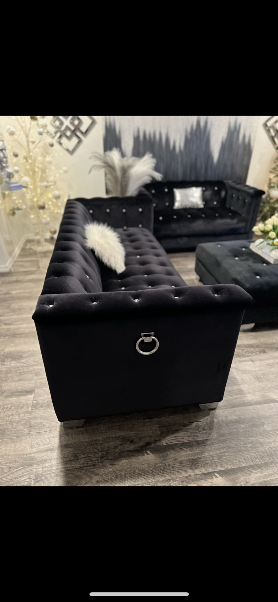 Velvet Sofa Set