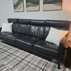 Rh leather sofa