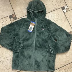 NWT Eddie Bauer boys full zip hooded plush Jacket Size L 14/16