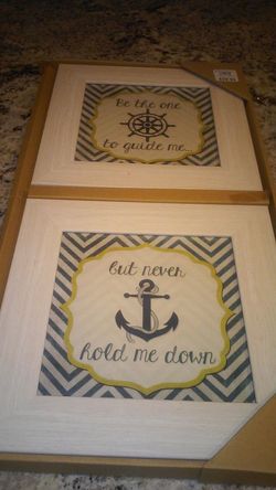 Two framed pictures