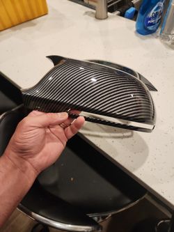 Carbon fiber oxhorn Mirror covers for Audi a4 /a5 2011 to 2016