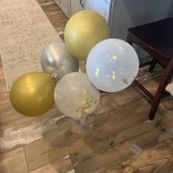 Festive Gold Silver Black Balloons Party Balloons
