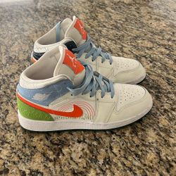 2022 Air Jordan 1 Mid SE GS 'Stitch