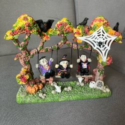 Vintage 1999 Jaimy "Ghouls on a Swing" Graveyard Halloween Figurine