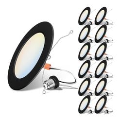 6 inch Black LED Recessed Lighting, X(419)