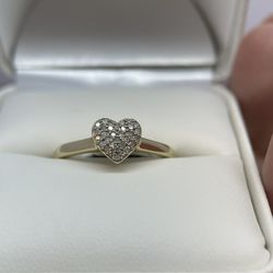 10 K Gold Diamond Ring.New