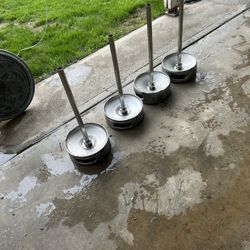 Four stands aluminum