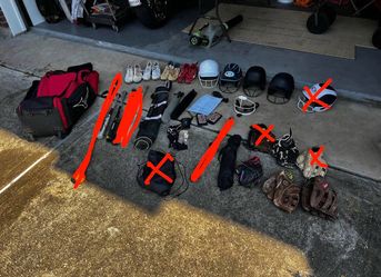 Youth Softball & Baseball Gear Lot – Bats, Gloves, Helmets, Cleats & More ⚾🥎