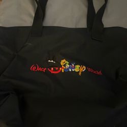 Walt Disney World Embroidered Tote Bag character lettering Color Black parks