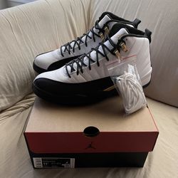 Nike Air Jordan 12 Royalty White Black New 11.5