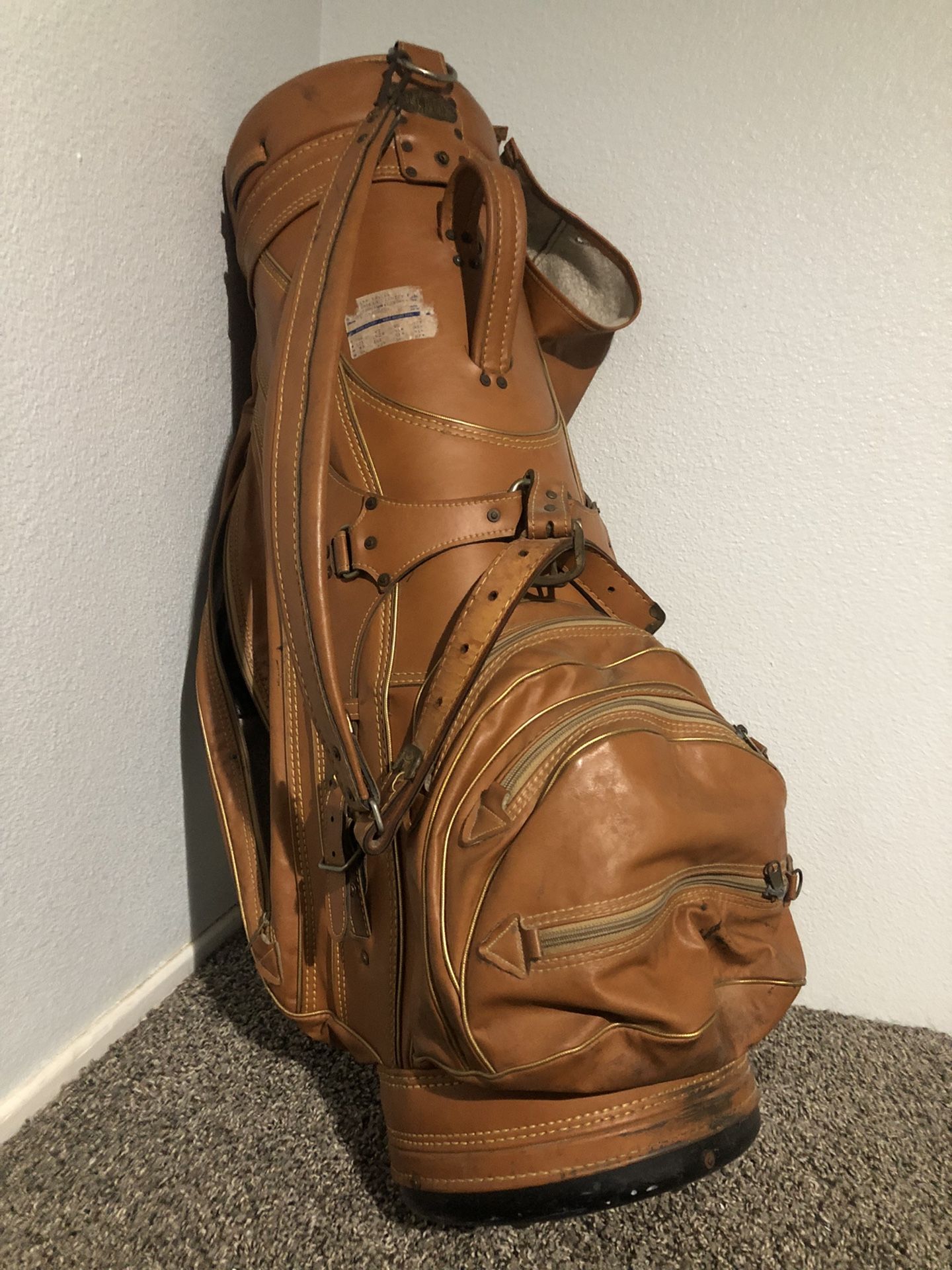 Vintage Burton Leather Golf Club Bag