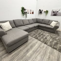 Huge Grey Sectional Couch - Free Delivery 