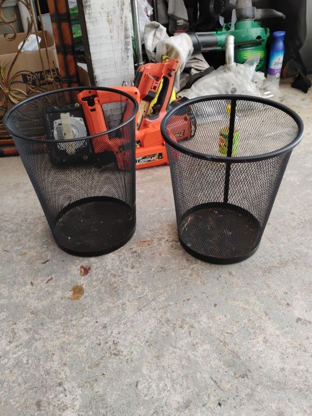 2 Trash Containers Metal