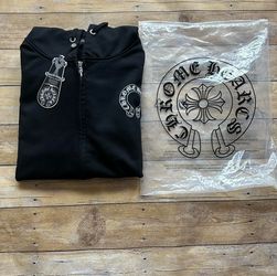 Chrome Hearts Black Zip-Up Hoodie