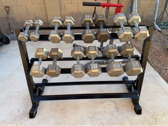 Dumbells & rack