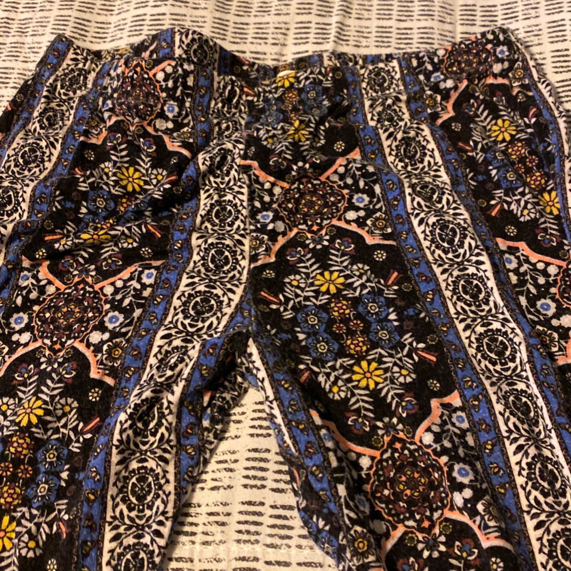 High Wasted Pattern Stretch Pants