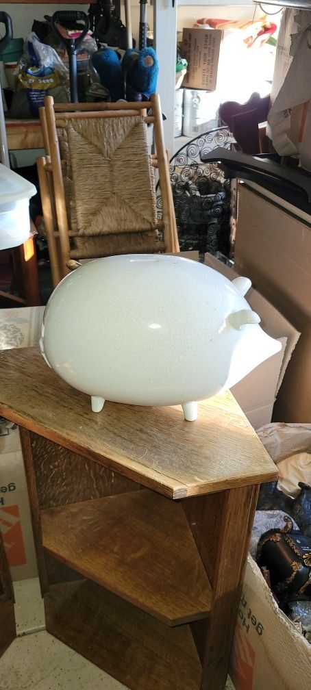 Porcelain Piggy Bank Pig