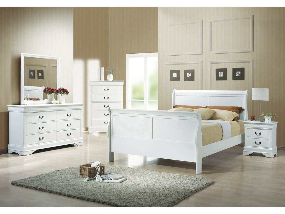 Louis Philippe White 5pc Full Bedroom Set

