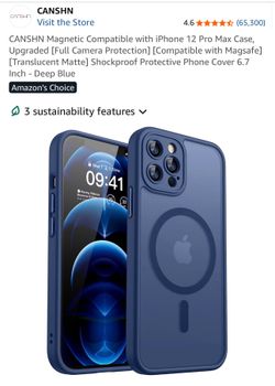 BRAND NEW - iPhone 12 Pro Max (blue case and screen protector)
