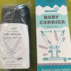 GROWNSY Baby Carrier Newborn to Toddler, Cozy Baby Wraps Carrier, Ergonomic Newborn Carrier with Head Support, Black 