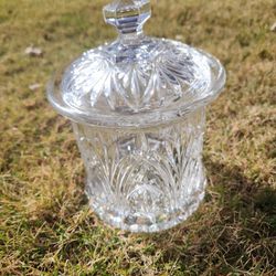 Crystal Waterford Jar With Lid 