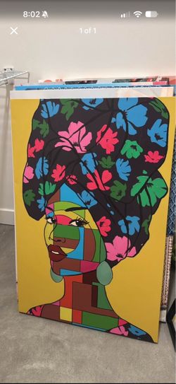 Colorful Pop Art Woman Canvas Wall Art