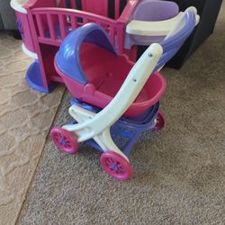 Doll Stroller and crib 