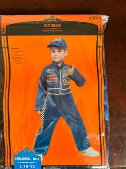 Boys size 10-12 Pit Crew jumpsuit costume