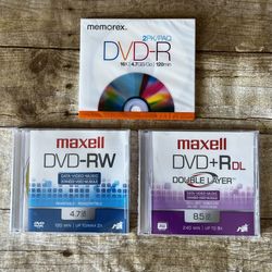 Maxell & Memorex DVDs Blank Discs Media Set