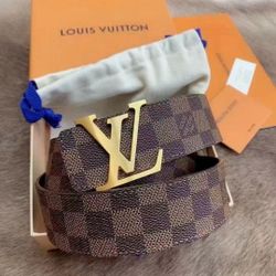 Louis Vuitton Belt Tessellated Brown 