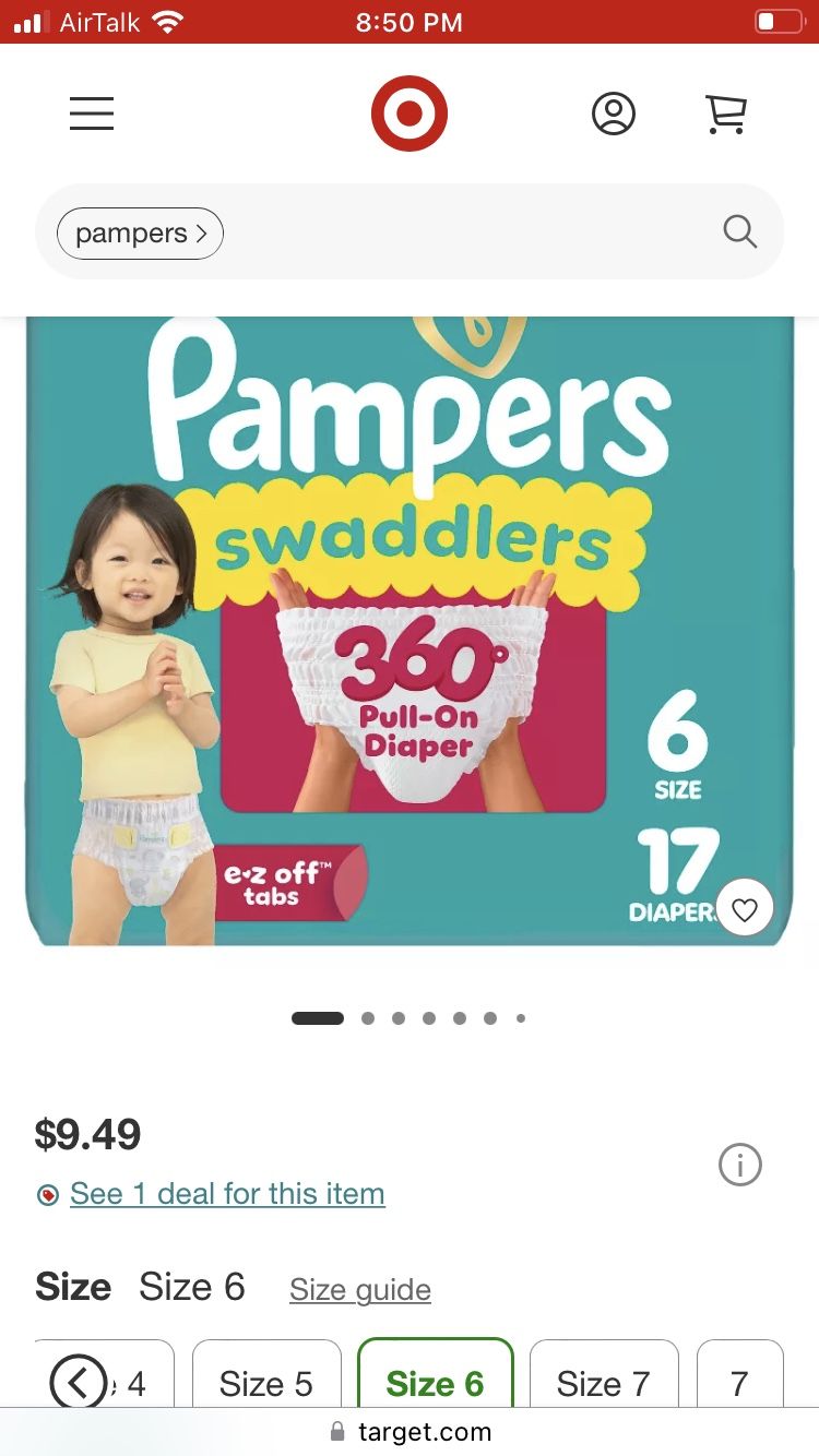 Diapers Pampers Size 6 35 Count