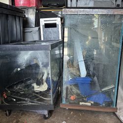 Two Fish Tanks Filters, Heaters, Air Lights Everything 