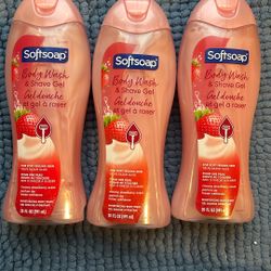 3 Softsoap Body Wash & Shave Gel