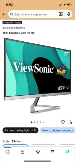 Viewsonic 27inch display NEW