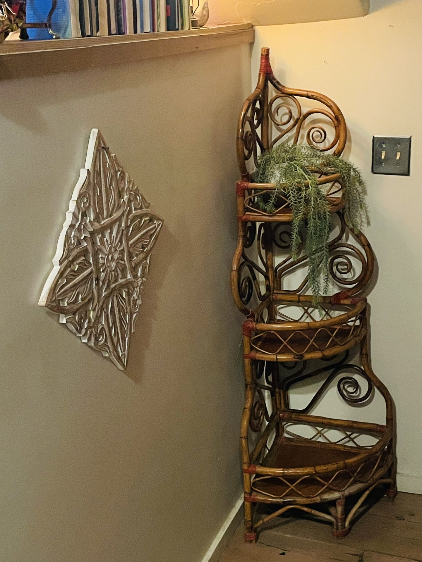 Bamboo Corner Shelf (PAIR OF TWO)