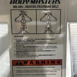 BODYMASTERS 504 PEC FLY / REAR DELT COMBO -300LB WEIGHT STACK