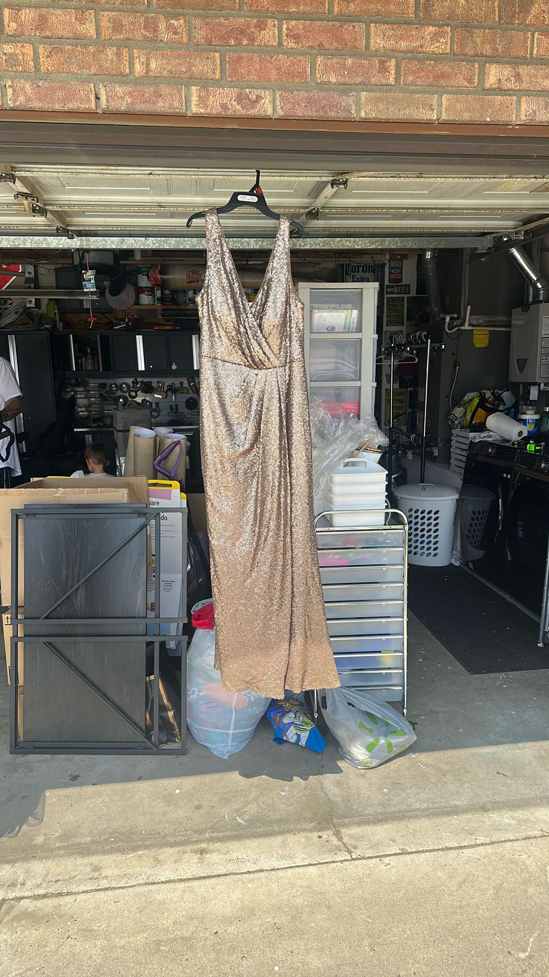 Gold Sequin Dress Size 14