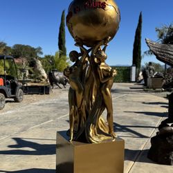 monumental Bronze Sculpture The World Is Yours