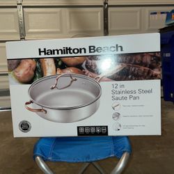 Hamilton Beach  12 Inch Status Steel Sauté Pan 