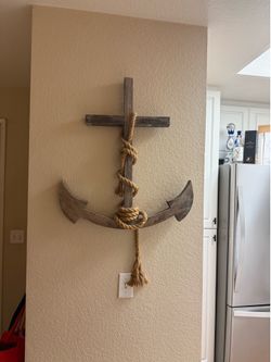 Rustic Wooden Anchor Wall Décor – 28” x 24”