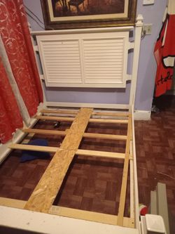 heavy wood bed frame