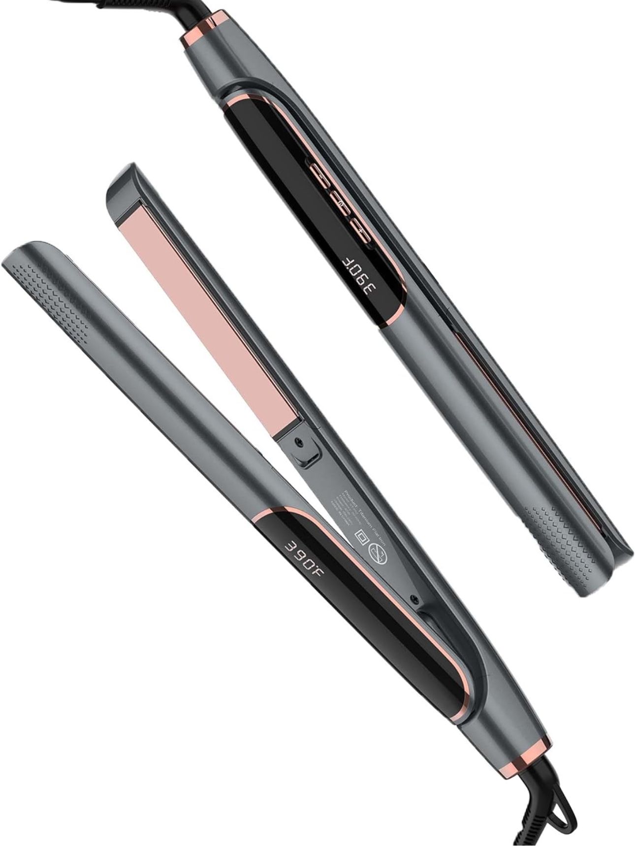 NEW IN BOX - Titanium 1 Inch Flat Iron Hair Straightener, 2 in 1 Hair Straightener and Curler with 3D Floating Plates, Professional Hair straightening