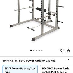 Valor Fitness Power Rack With Lat Pulldown