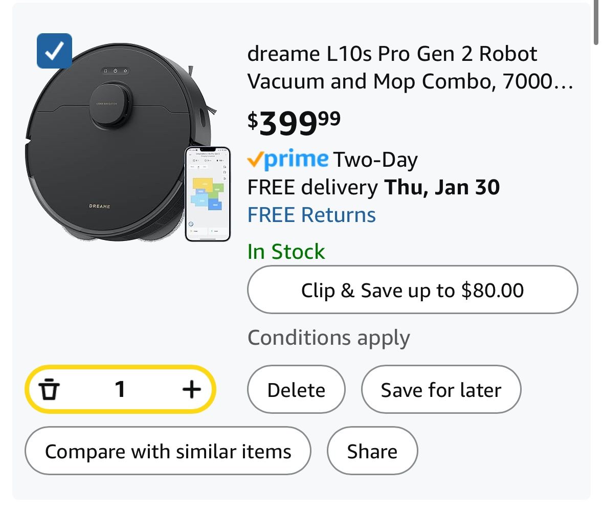 Robot Vacuum + Mopping - Brand New