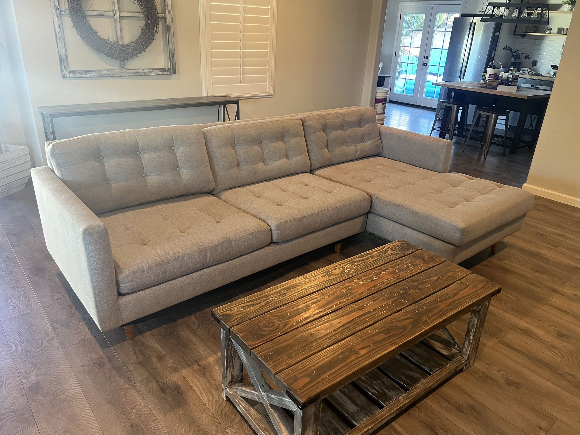 GRAY SOFA CHAISE