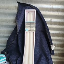 White candles.   Brand new